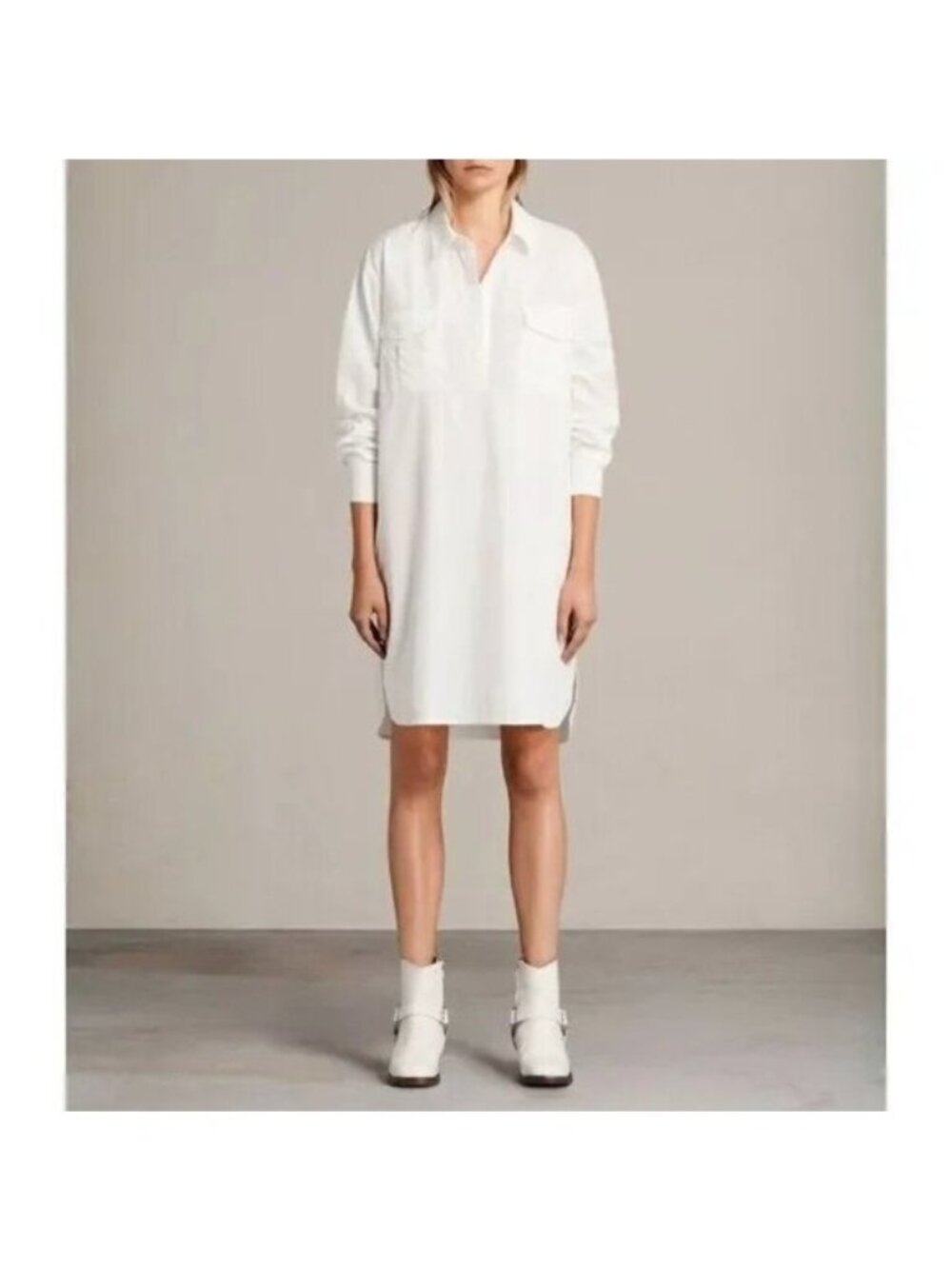 Allsaints White Lamont Shirt Dress